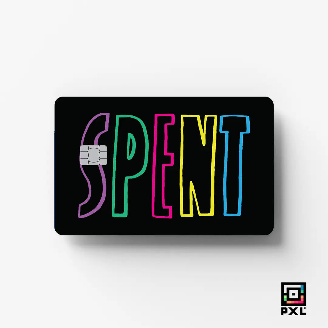 SPENT: CREDIT CARD STICKER